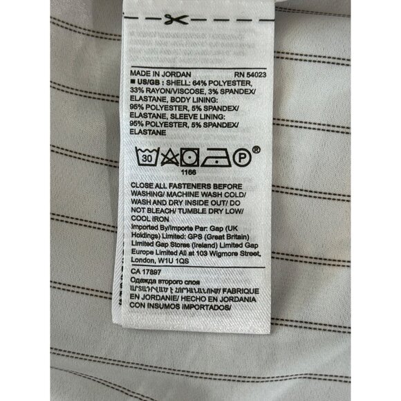 Banana Republic Double-Breast Plaid Blazer Cadet Jacket Gray Yellow Womens Sz 10 - Picture 8 of 8